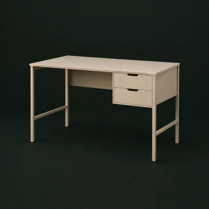 Bureau compact avec deux tiroirs (illustration)